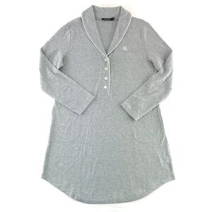Lauren by Ralph Lauren Sinclair Signature Sleepshirt Nightgown Gray 2X